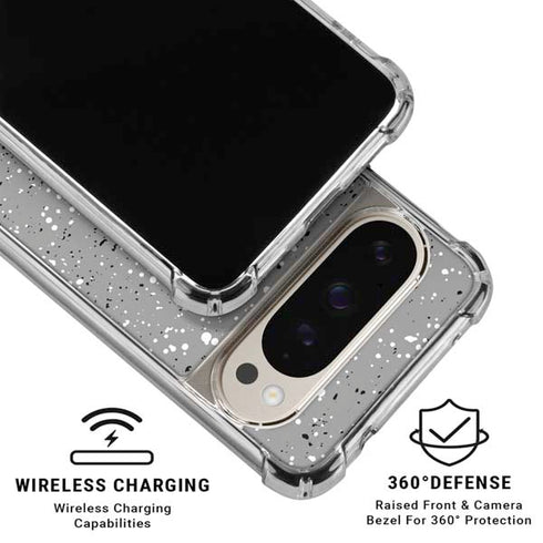 Grey Speckle Pixel 9/9 Pro Clear Case